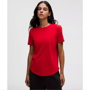Lululemon Love Crewneck Short Sleeve T-Shirt In Oxford Red Size 12